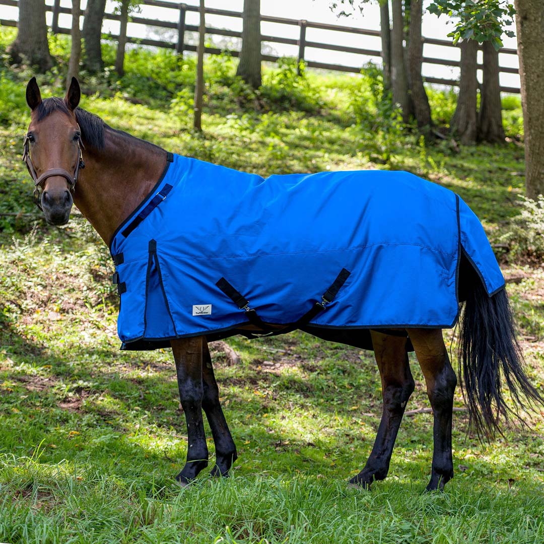 TuffRider Comfy-Fit Medium Weight Standard Neck Ripstop Turnout Blanket w/ Adjustable Neck Opening- 1200D, 200 GSM