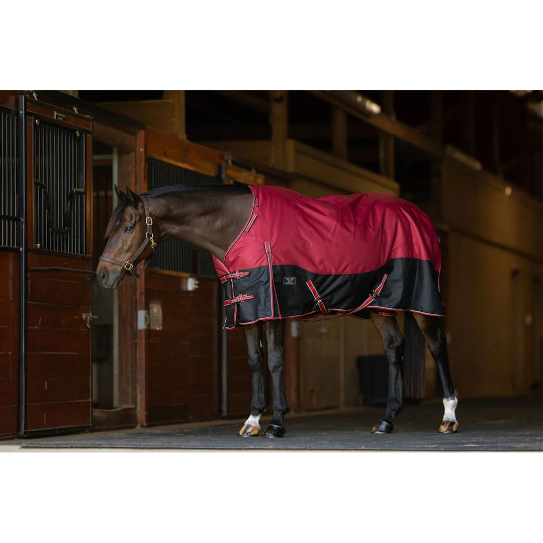TuffRider Comfy Fit 1200 D RipStop Waterproof/Breathable Comfy Winter Turnout Blanket Medium Weight 200 GSM Standard Neck W/Adjustable Neck