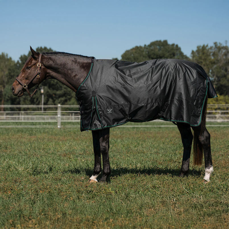 TuffRider 600D RipStop Waterproof/Breathable Comfy Winter Turnout Blanket Medium Weight 200 GSM Standard Neck