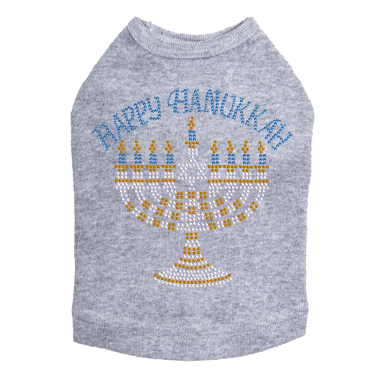 Menorah - Large (Blue, Silver, & Gold) - Dog Tank