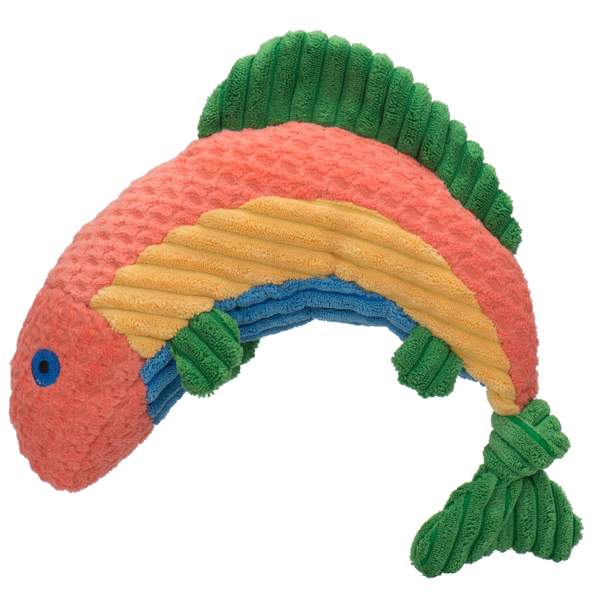 Rauccous Rainbow Trout Knottie Plush Dog Toy