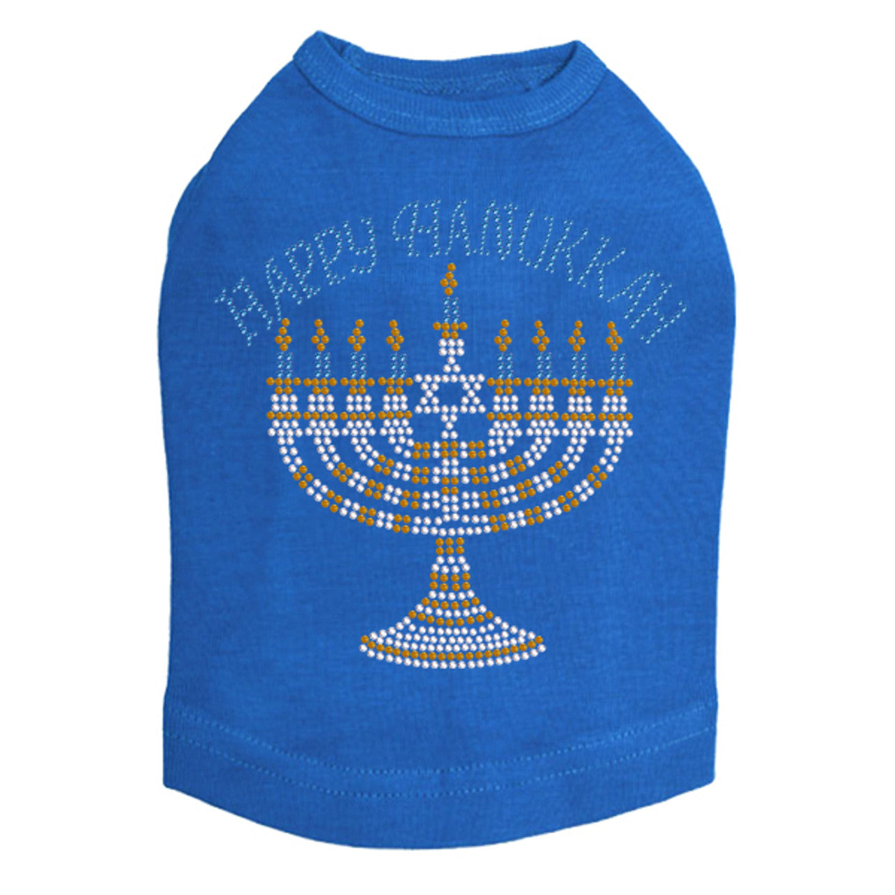 Menorah - Large (Blue, Silver, & Gold) - Dog Tank