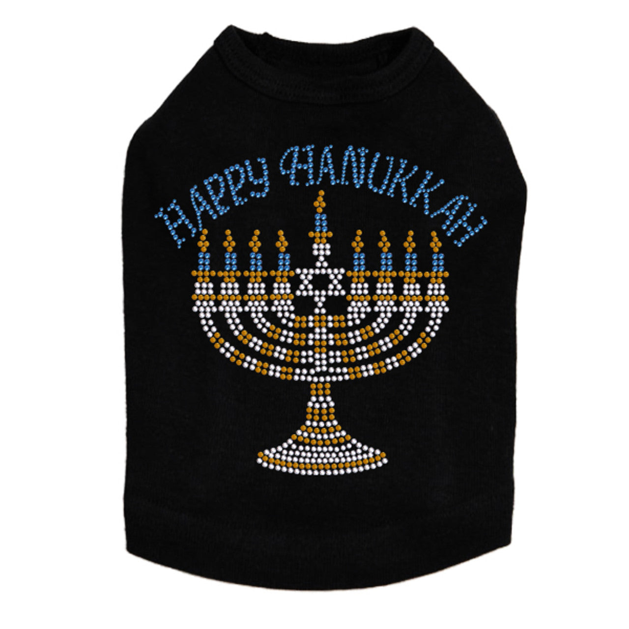 Menorah - Large (Blue, Silver, & Gold) - Dog Tank