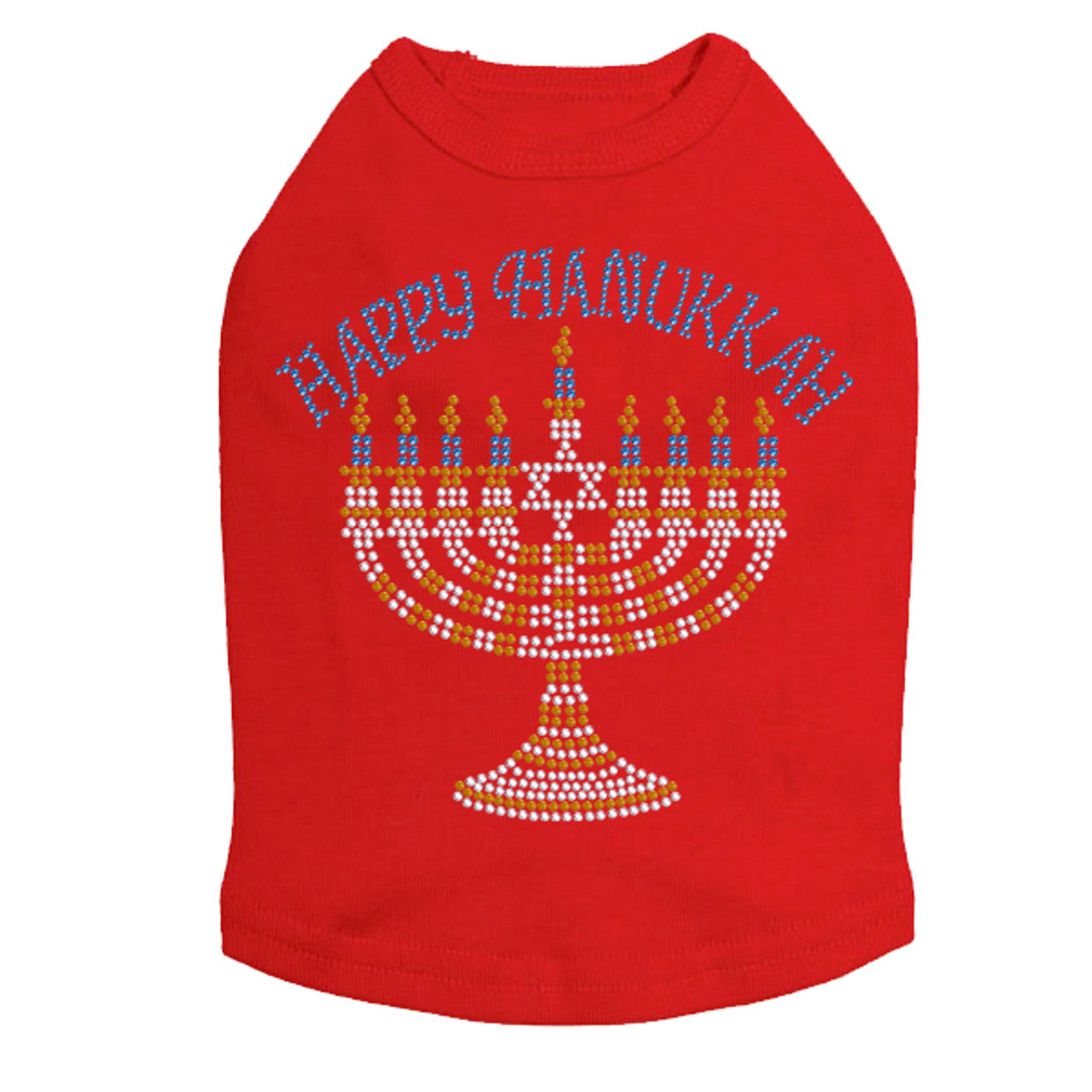 Menorah - Large (Blue, Silver, & Gold) - Dog Tank