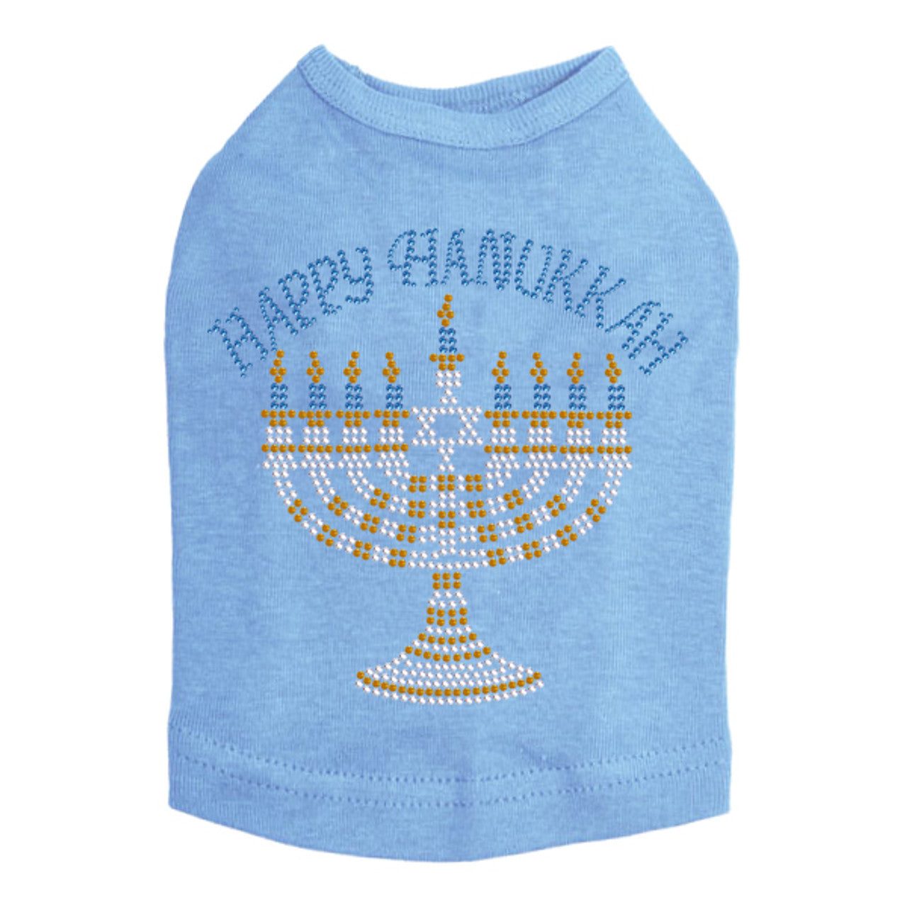 Menorah - Large (Blue, Silver, & Gold) - Dog Tank