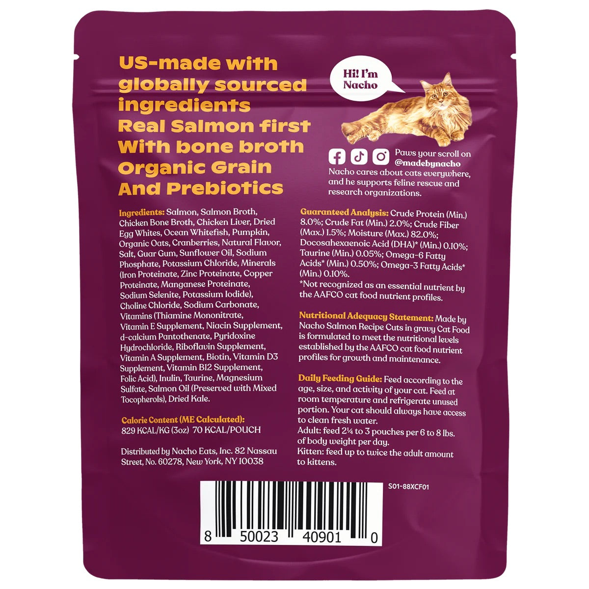 Made By Nacho Salmon In Gravy Cuts Cat Food (3oz)