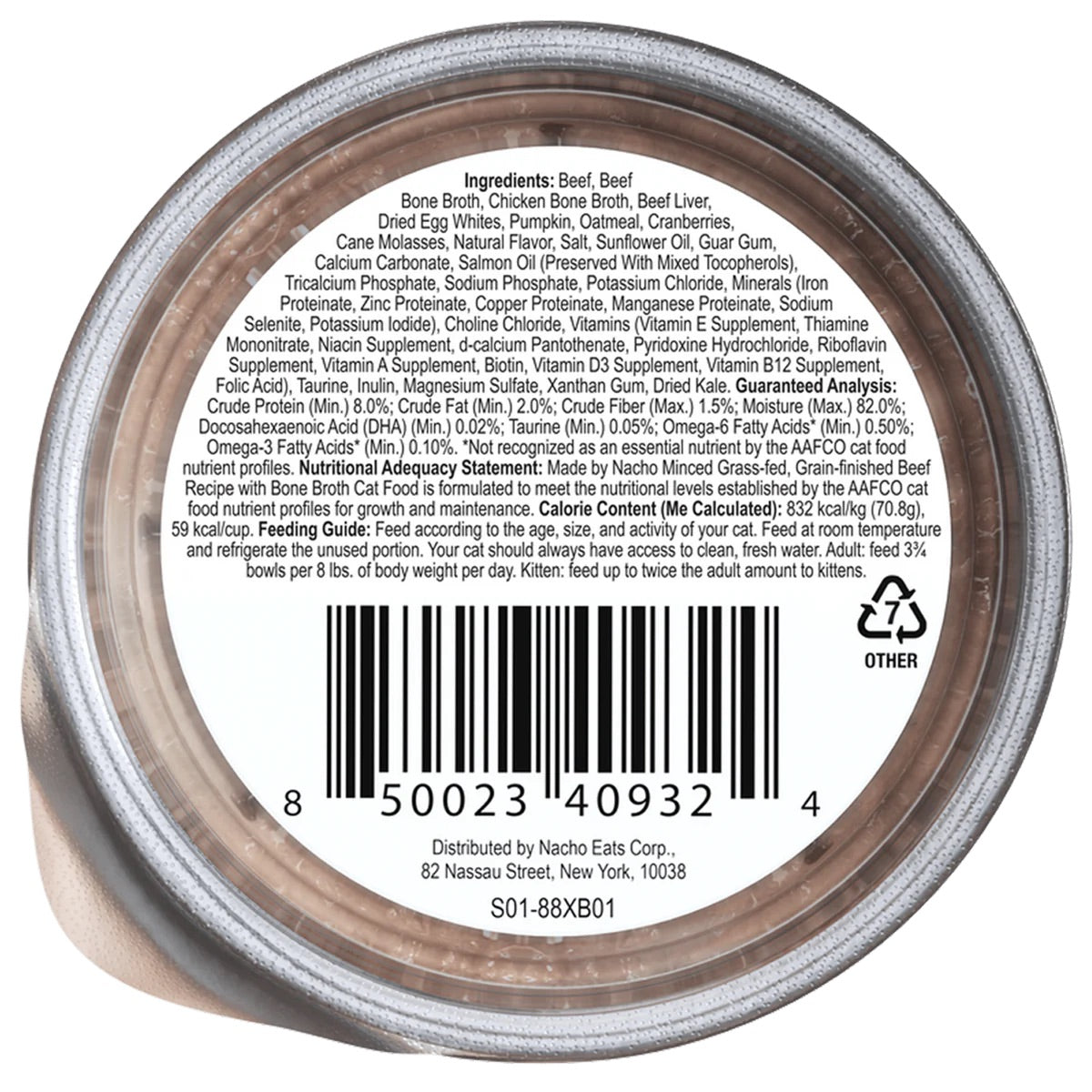 Made By Nacho Beef/Bone Broth/Prebiotic Cat Cup (2.5oz)