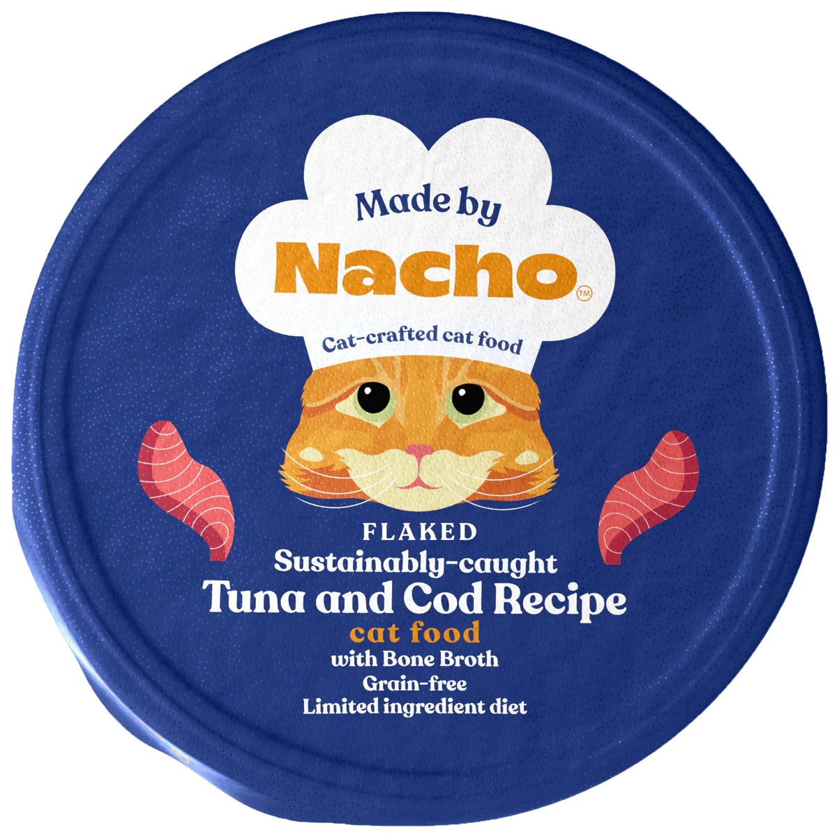 Made By Nacho Grain Free Limited Ingredient Tuna & Cod In Bone Broth Cat Cup (2.5oz)