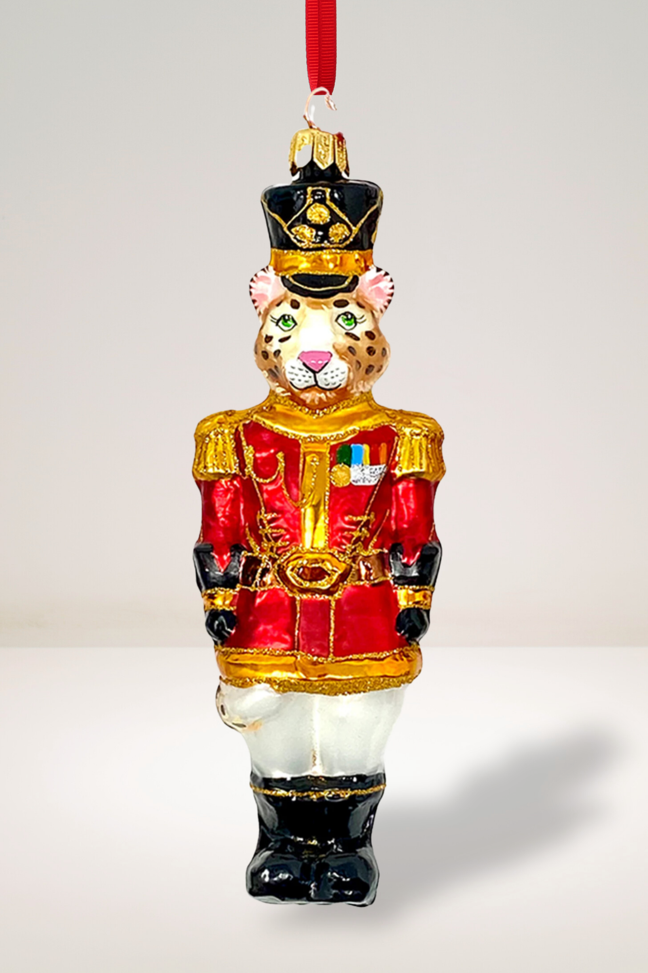 KRG Leopard Body Polish Glass Ornament