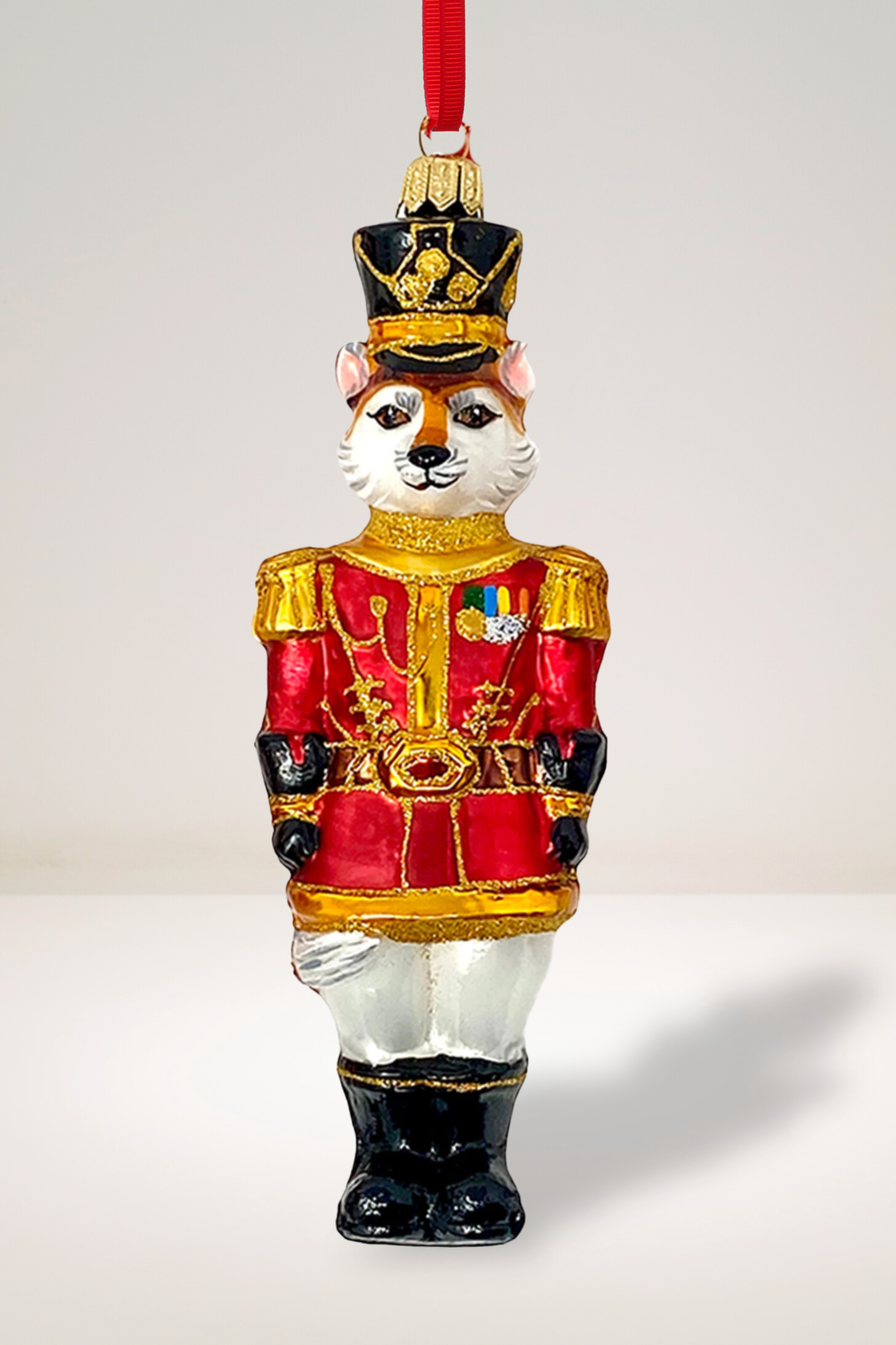KRG Fox Polish Glass Ornament