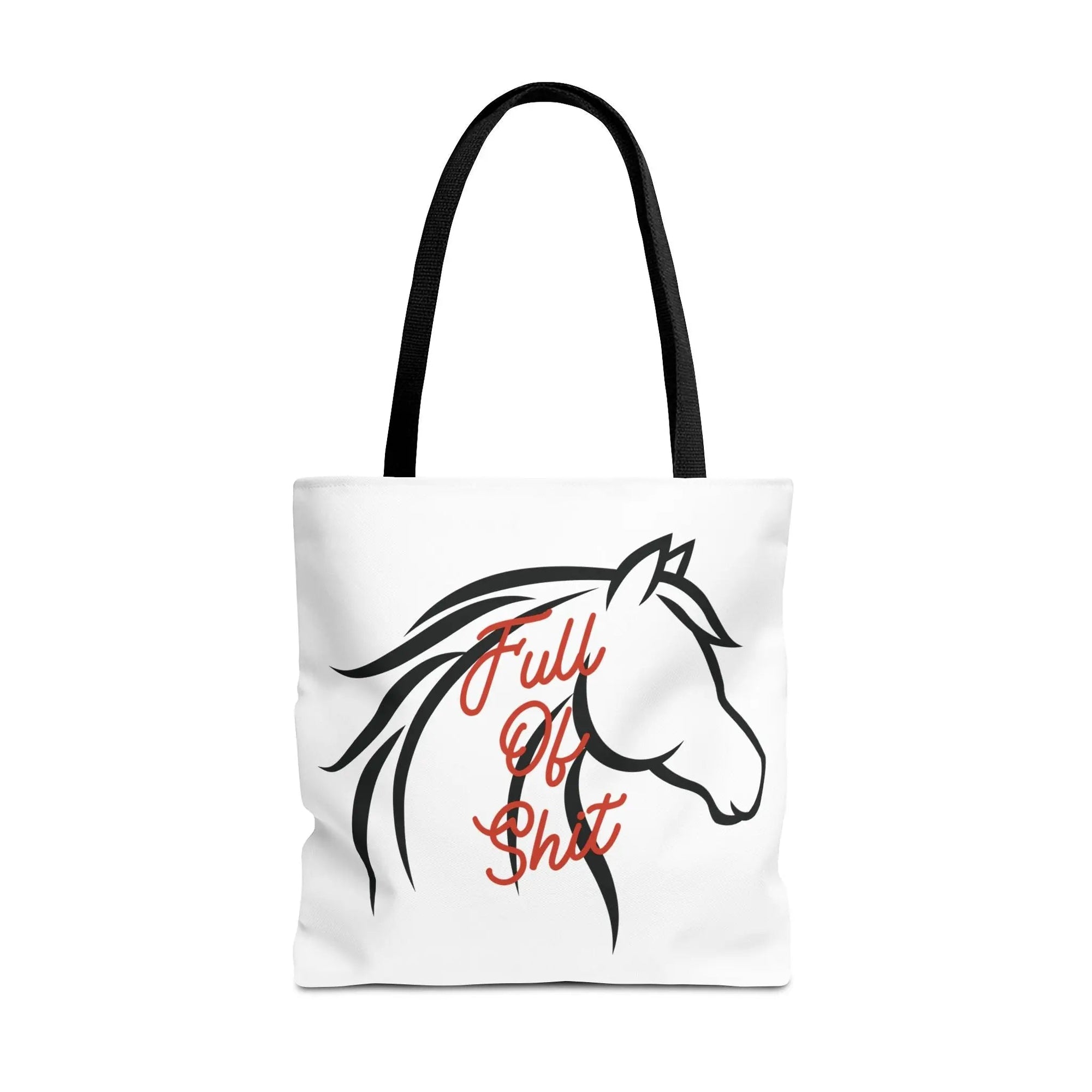 “Full of Sh*t” Horse Silhouette Equestrian Canvas Tote Bag | HT Animal Supply