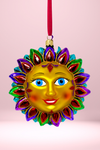 Sedona Red Sun Glass Ornament (R)