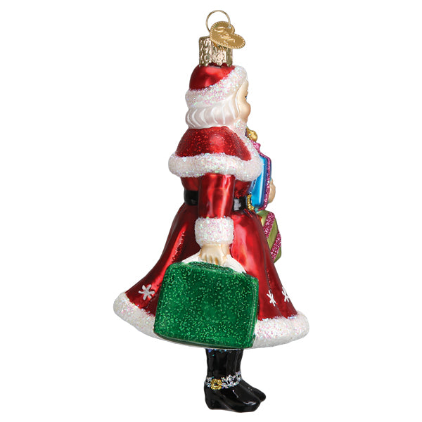 Old World Christmas: Mrs. Claus Goes Shopping Christmas Ornament