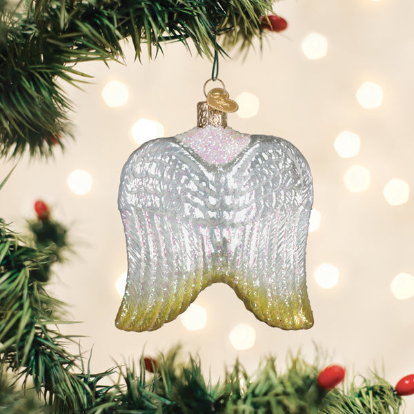 Old World Christmas: Sterling Angel Wings Christmas Ornament