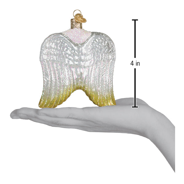 Old World Christmas: Sterling Angel Wings Christmas Ornament