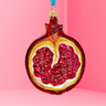 Pomegranate Glass Fruit Ornament