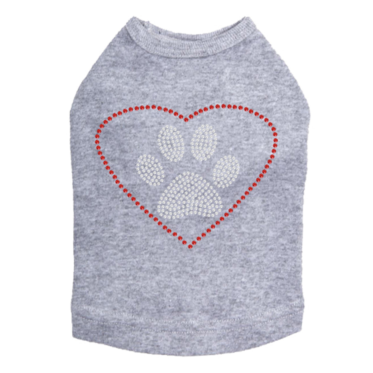 Heart with Paw - Dog Tank