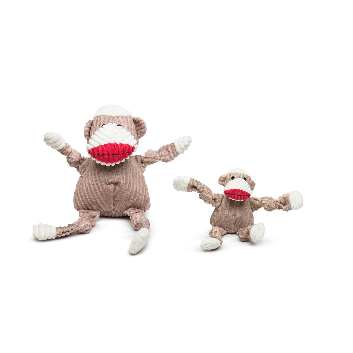 Stuey Sock Monkey Knottie Plush Dog Toy
