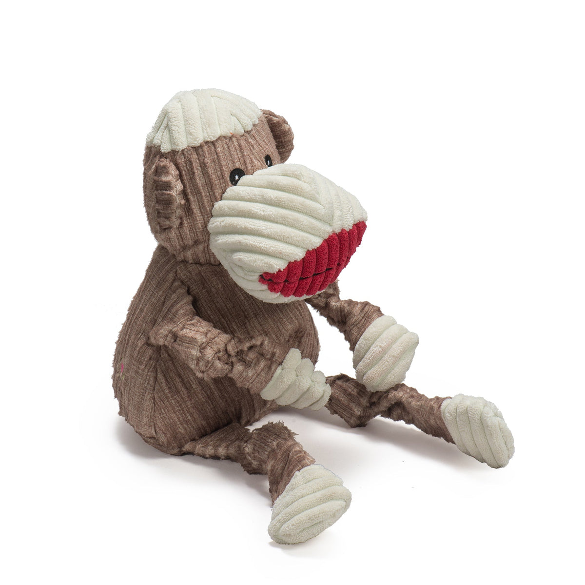 Stuey Sock Monkey Knottie Plush Dog Toy