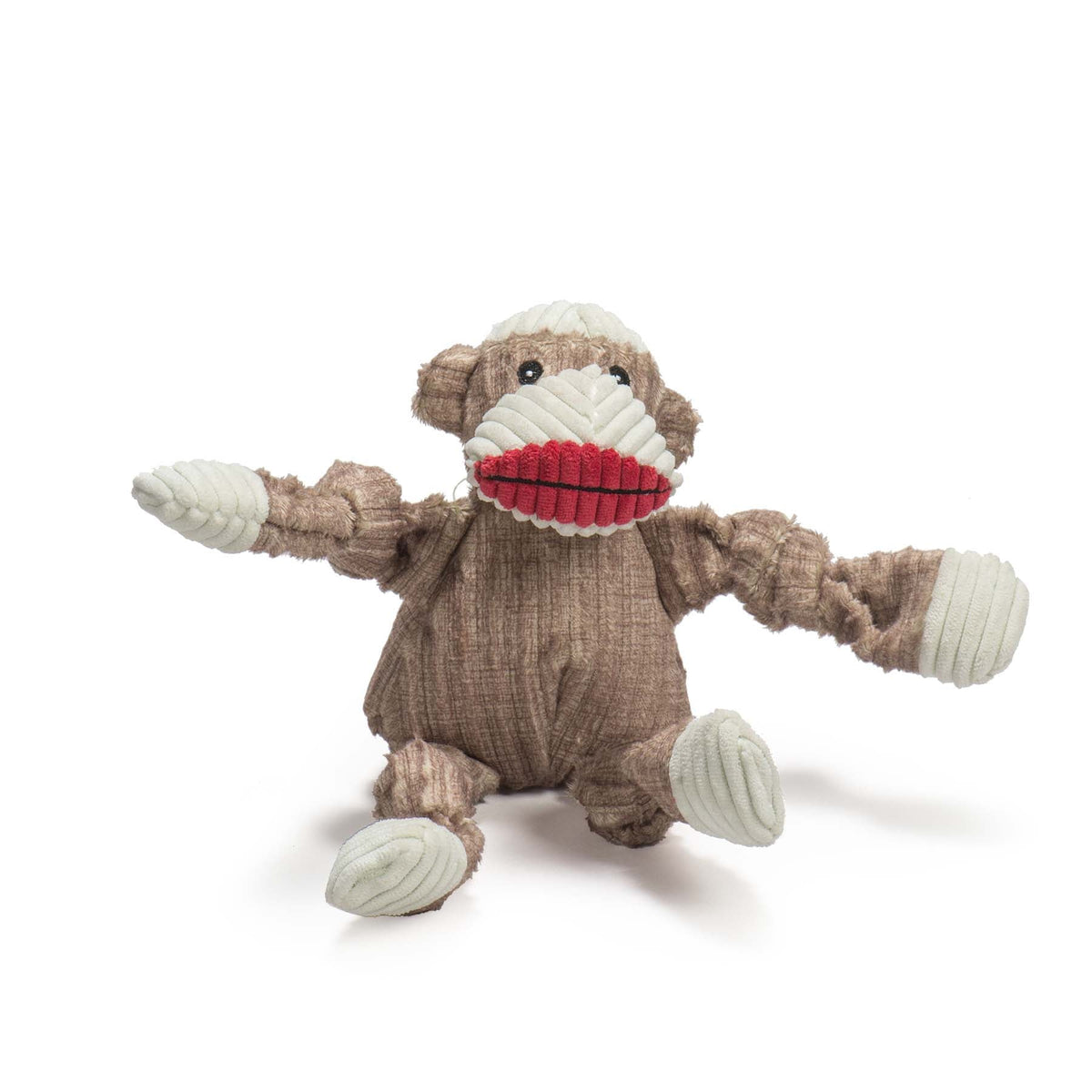 Stuey Sock Monkey Knottie Plush Dog Toy