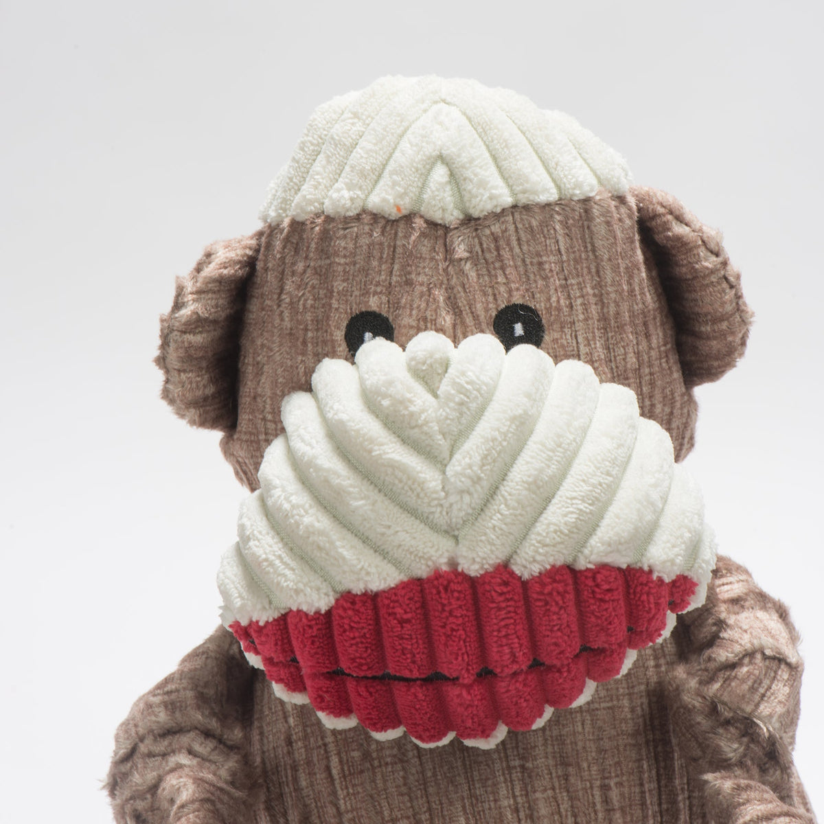 Stuey Sock Monkey Knottie Plush Dog Toy