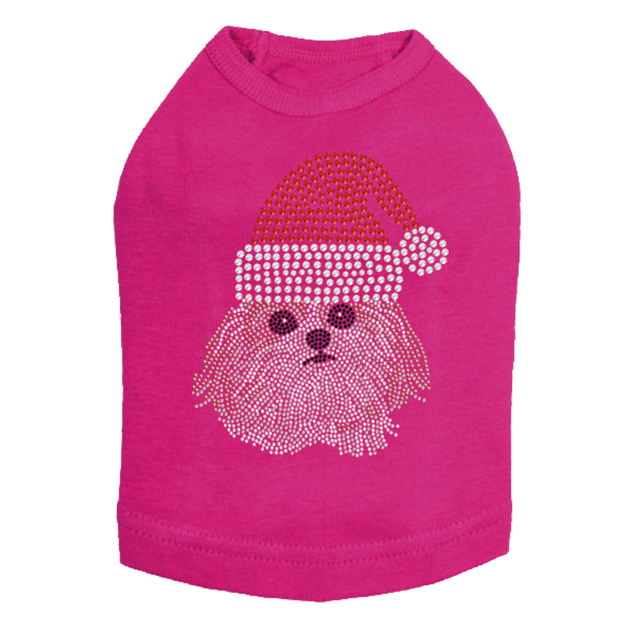 Shih Tzu with Santa Hat - Dog Tank