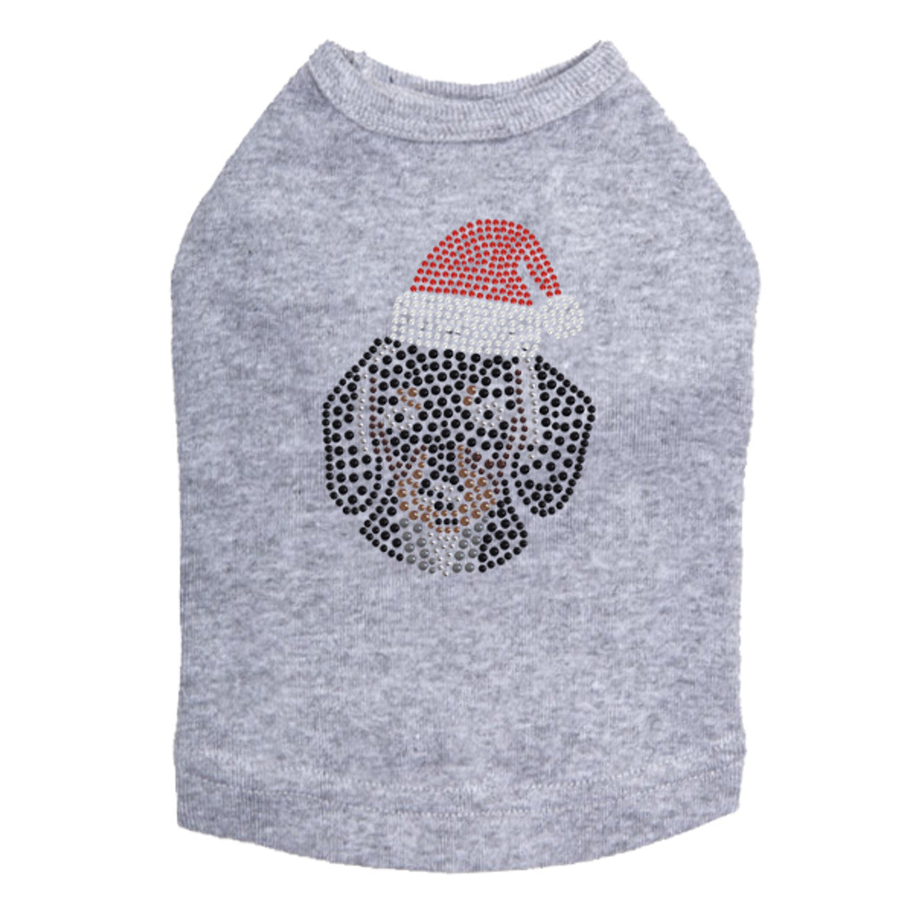 Dachshund Face with Santa Hat - Dog Tank