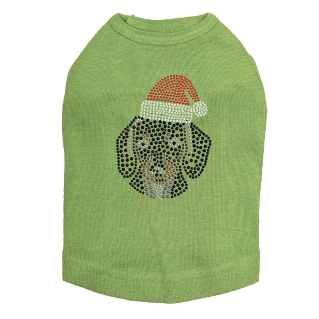 Dachshund Face with Santa Hat - Dog Tank