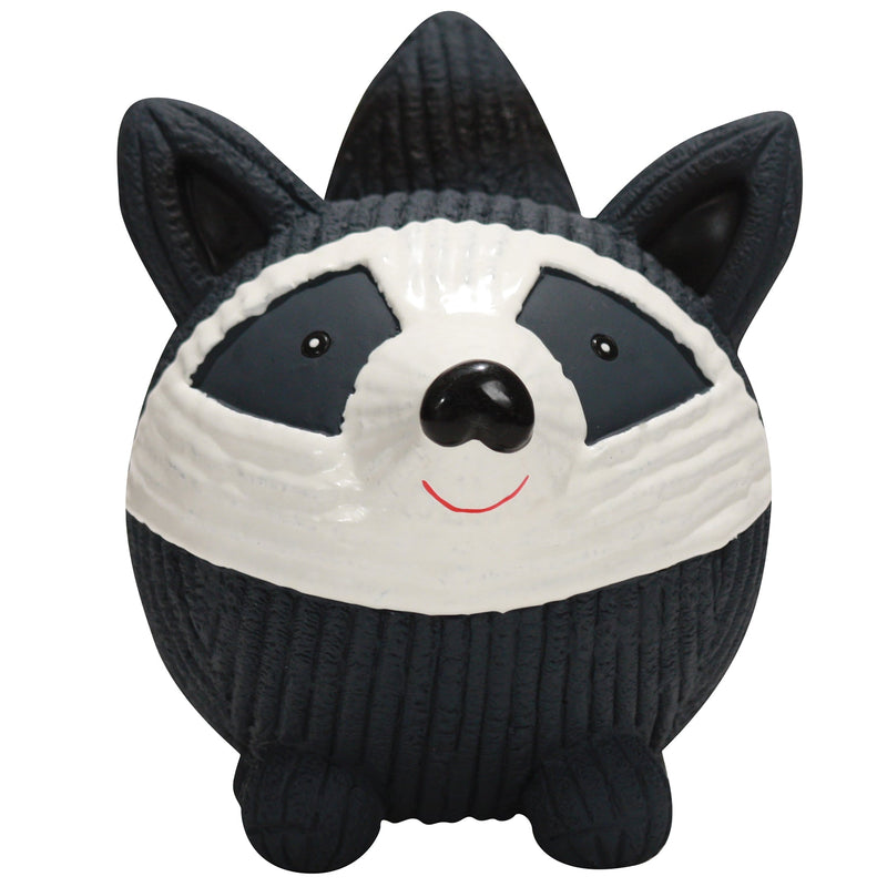 Reggie Raccoon Ruff-Tex Latex Ball Dog Toy, Large
