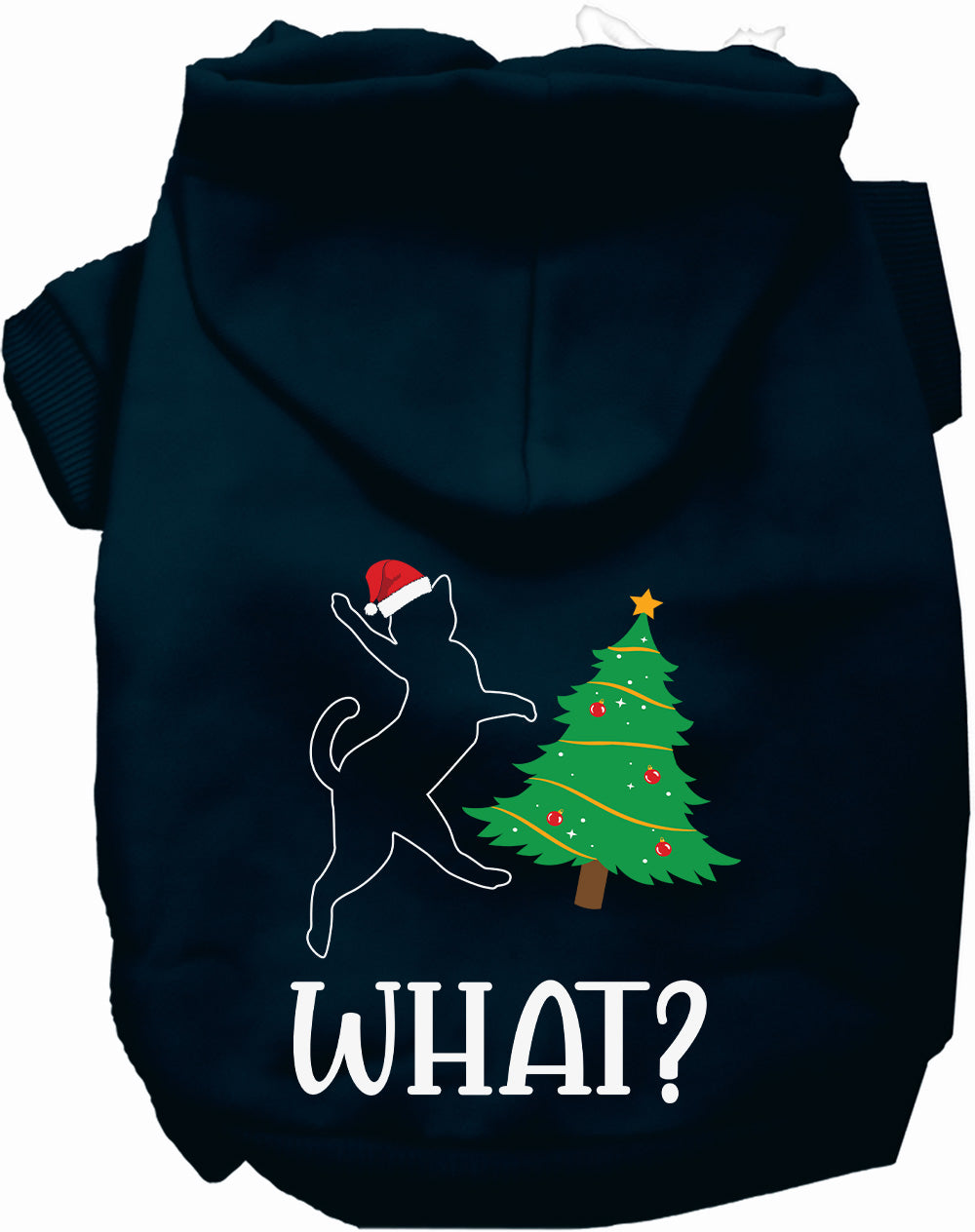 As You Wish Apparel – Kitty What Christmas Tree Pet Hoodie