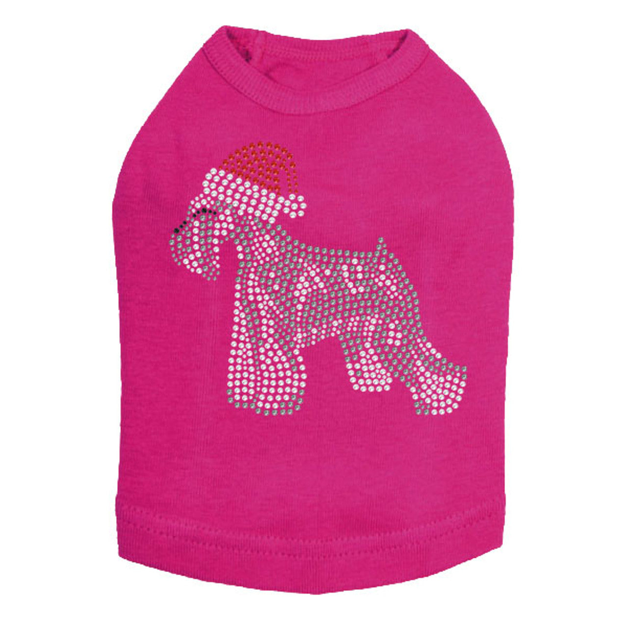 Schnauzer with Santa Hat - Dog Tank