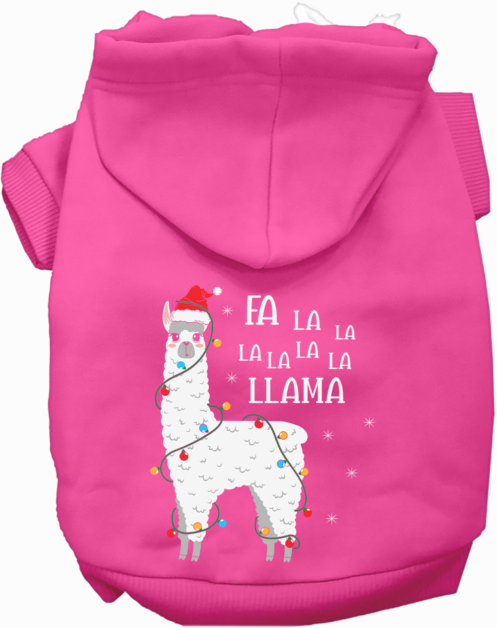 As You Wish Apparel – Falalala Llama Christmas Pet Hoodie