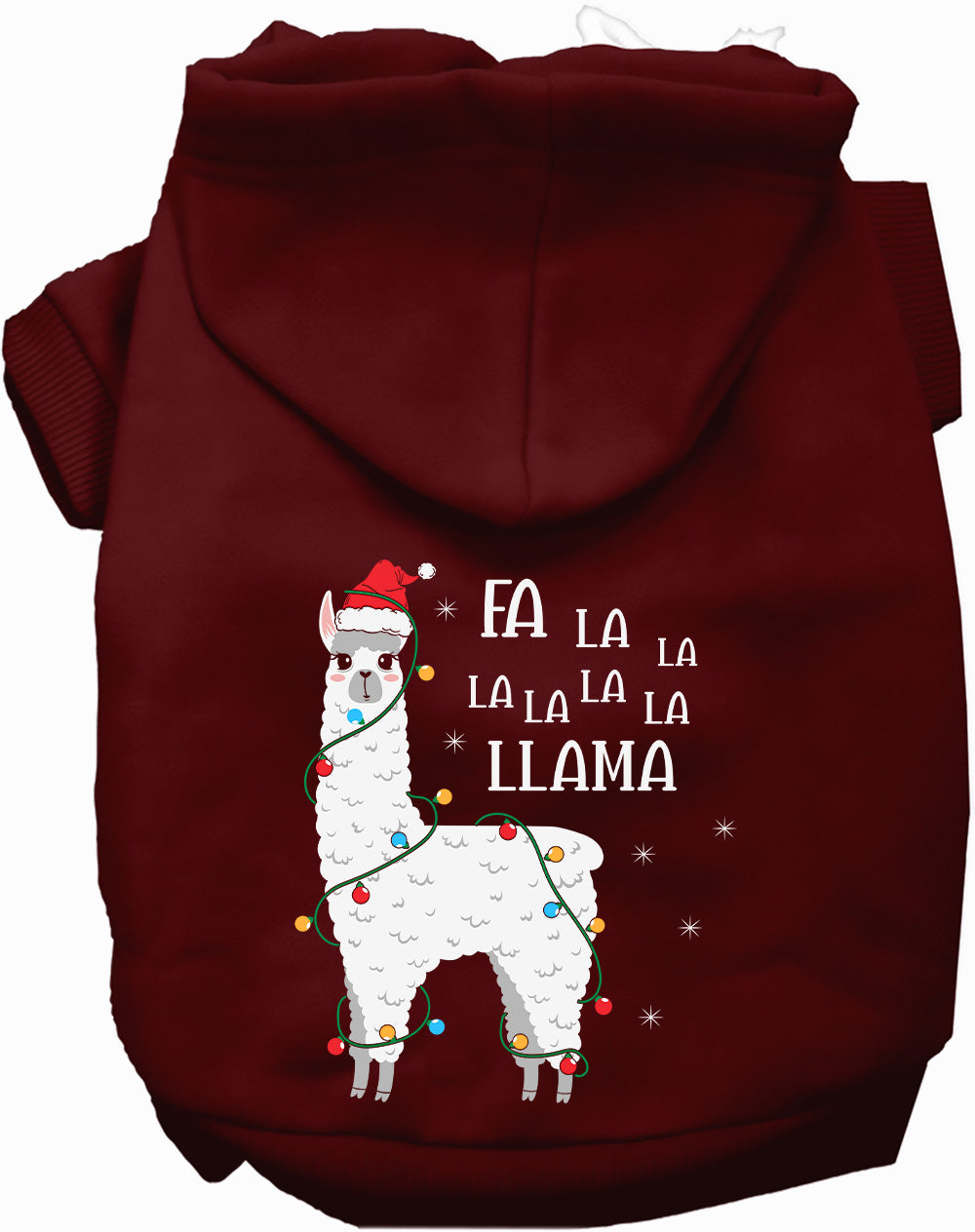 As You Wish Apparel – Falalala Llama Christmas Pet Hoodie