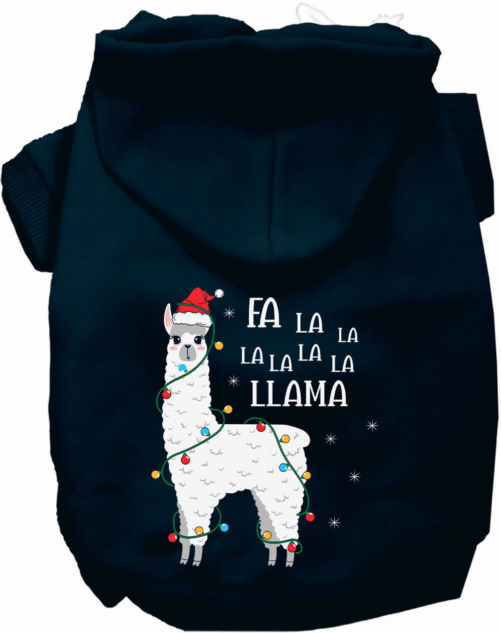 As You Wish Apparel – Falalala Llama Christmas Pet Hoodie