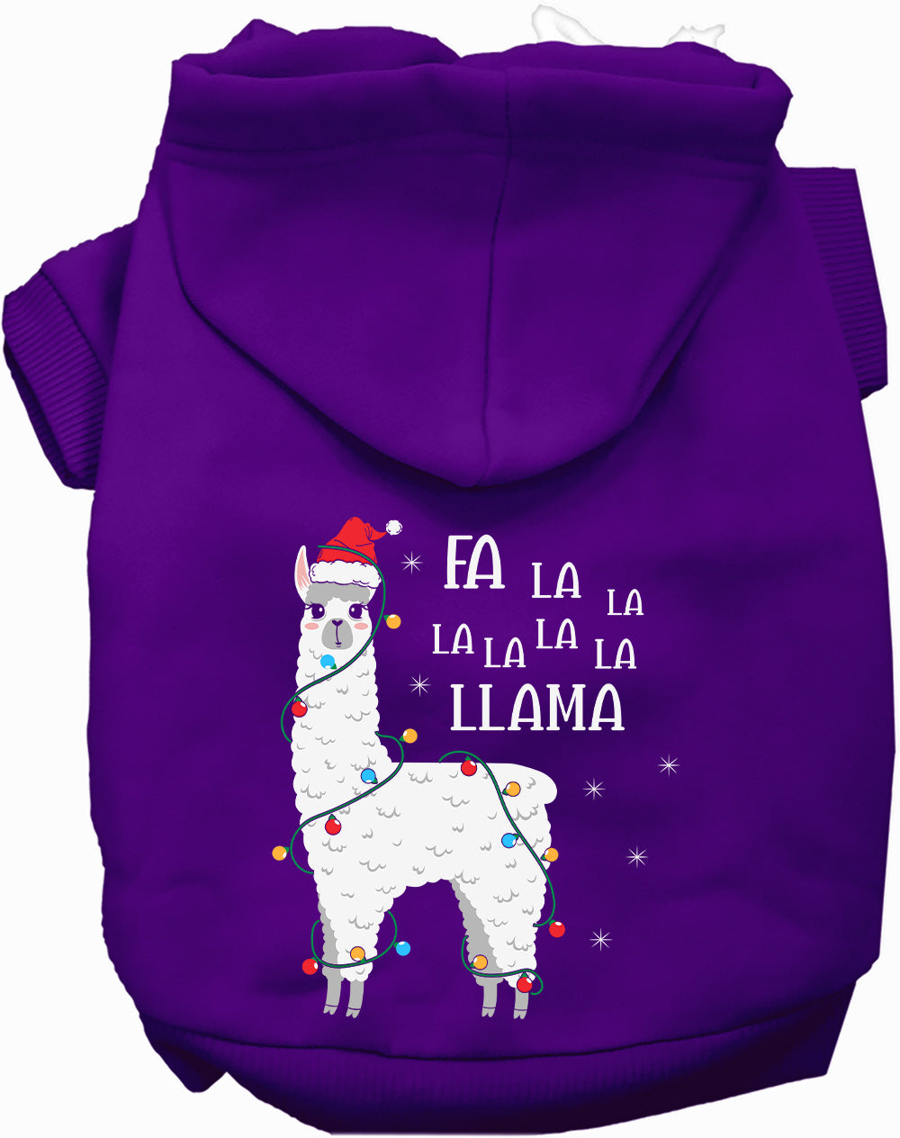 As You Wish Apparel – Falalala Llama Christmas Pet Hoodie