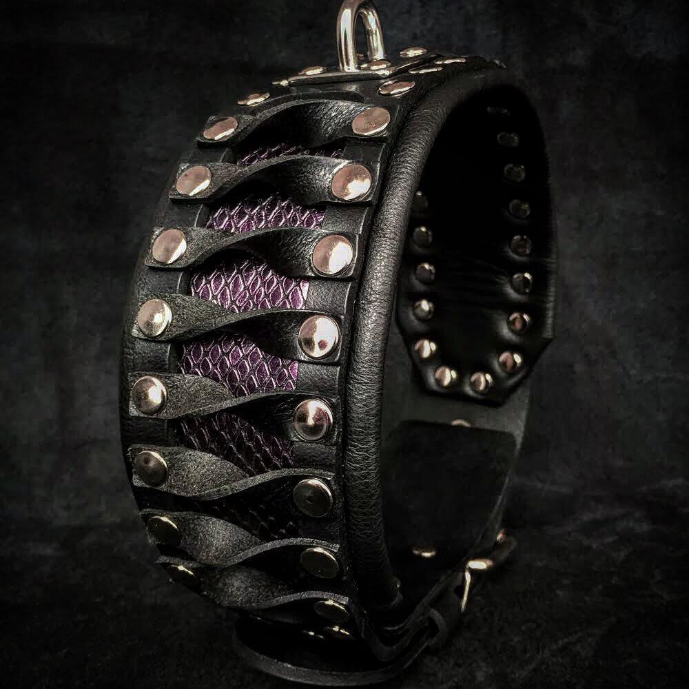 Bestia Dog Gear Genuine Leather Dog Collar 