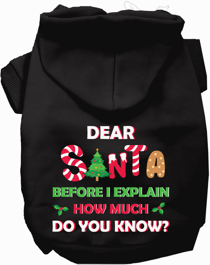 As You Wish Apparel – Santa, How Much Do You Know? Christmas Pet Hoodie