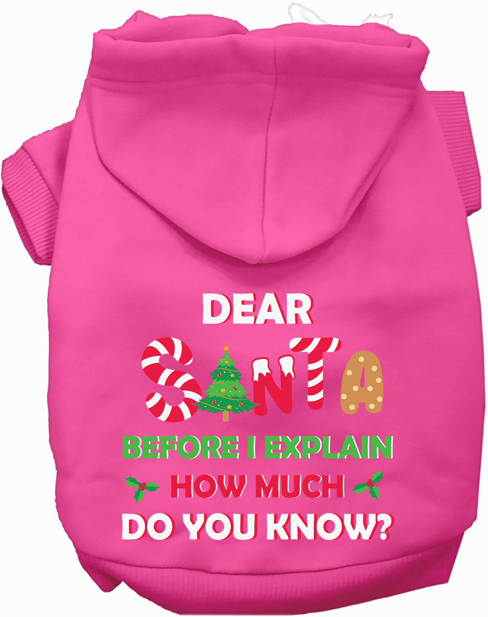 As You Wish Apparel – Santa, How Much Do You Know? Christmas Pet Hoodie