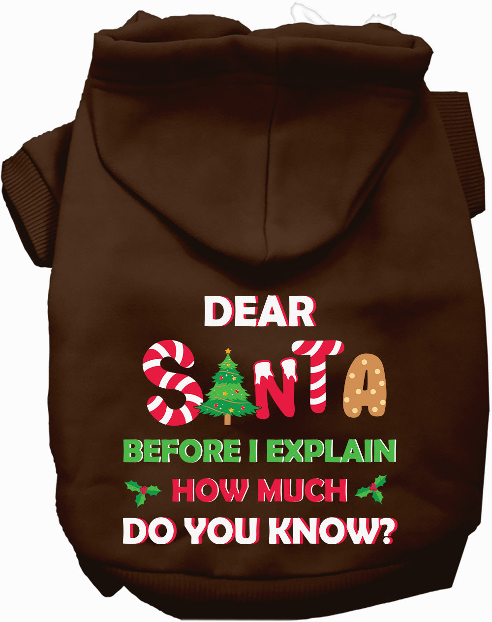 As You Wish Apparel – Santa, How Much Do You Know? Christmas Pet Hoodie