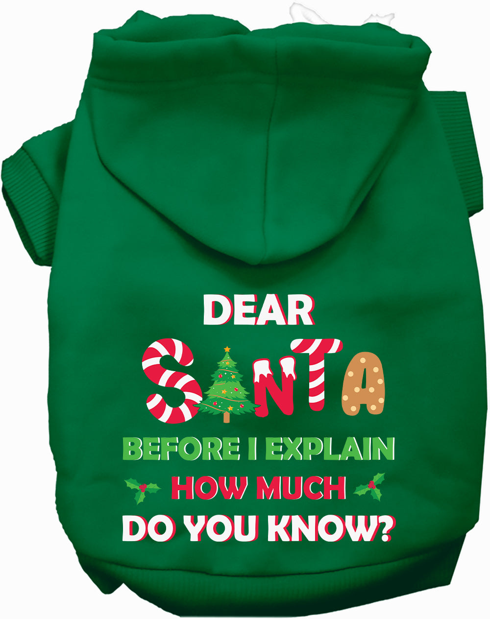 As You Wish Apparel – Santa, How Much Do You Know? Christmas Pet Hoodie