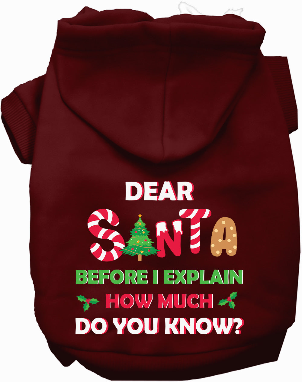As You Wish Apparel – Santa, How Much Do You Know? Christmas Pet Hoodie