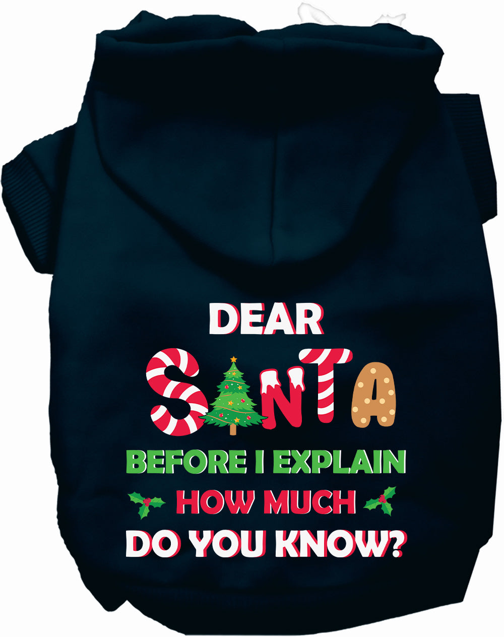As You Wish Apparel – Santa, How Much Do You Know? Christmas Pet Hoodie
