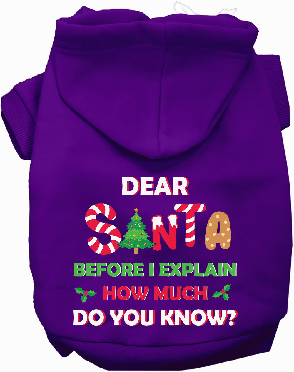 As You Wish Apparel – Santa, How Much Do You Know? Christmas Pet Hoodie