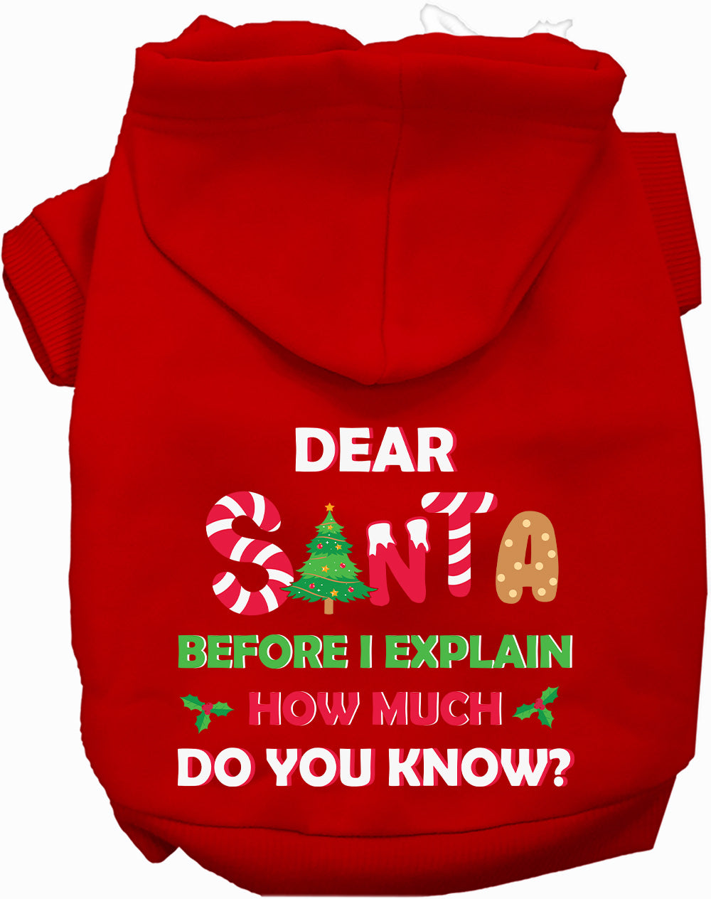 As You Wish Apparel – Santa, How Much Do You Know? Christmas Pet Hoodie