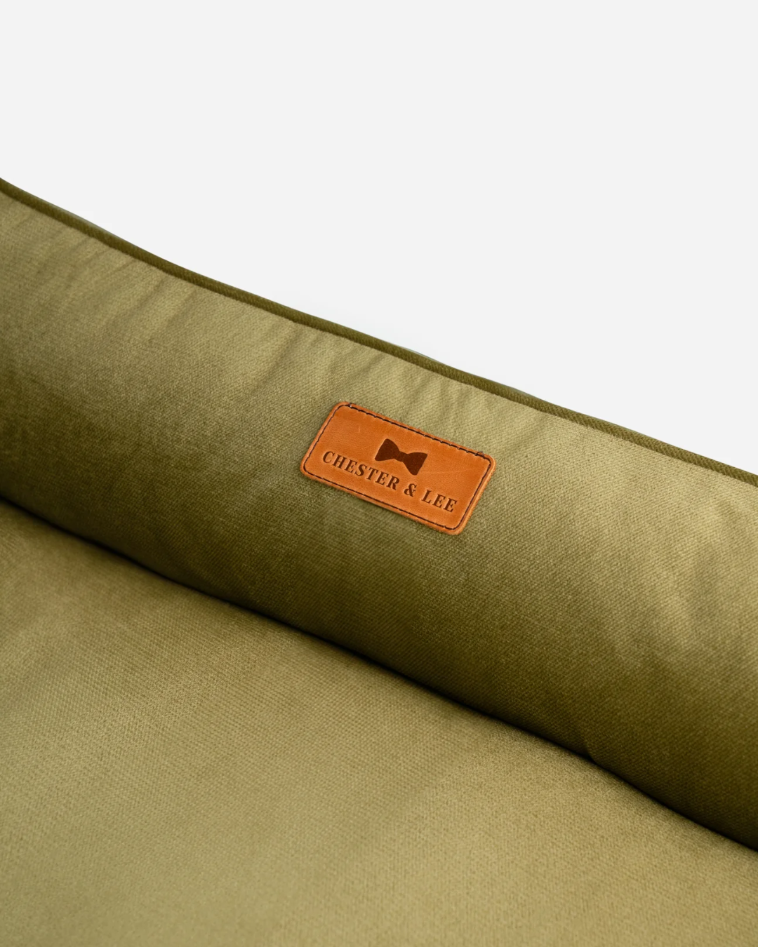 Chester & Lee | Vibrant Velvet Sleeper Dog Bed Olive | HT Animal Supply