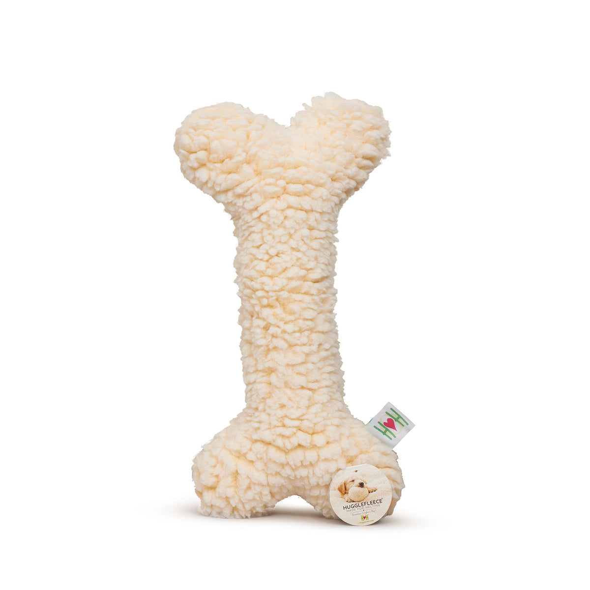 HuggleFleece 2 Plush Bone Dog Toy