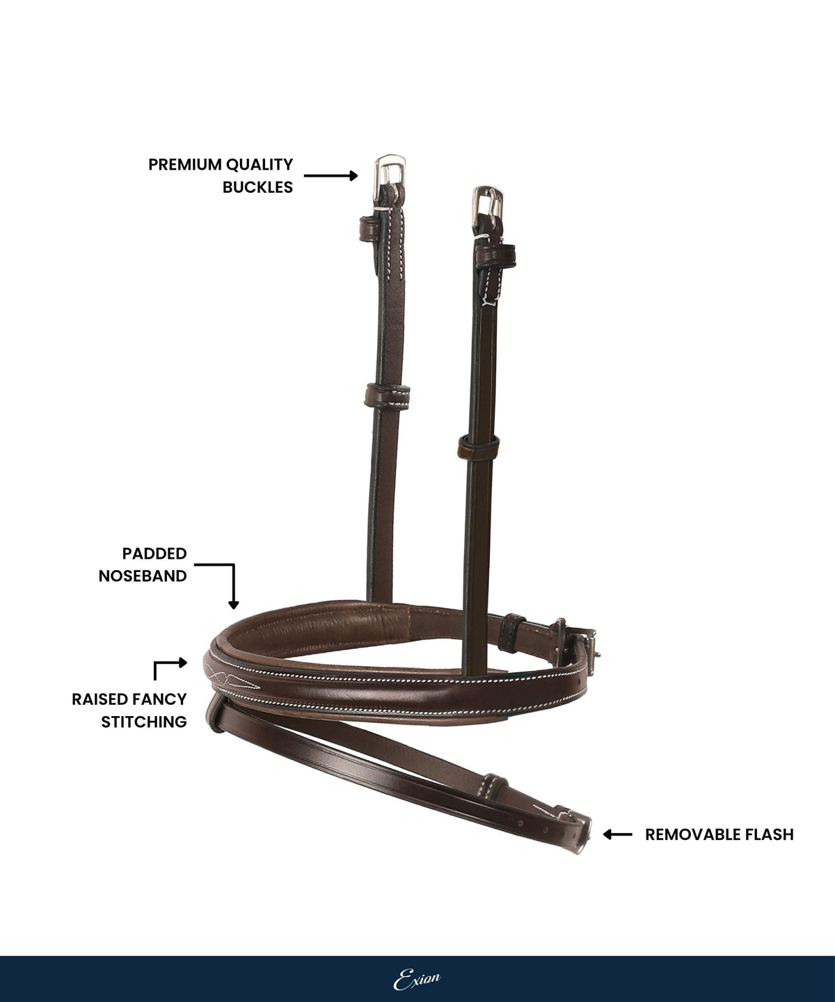 Replacement Noseband of ExionPro Designer Fancy Stitched Bridle