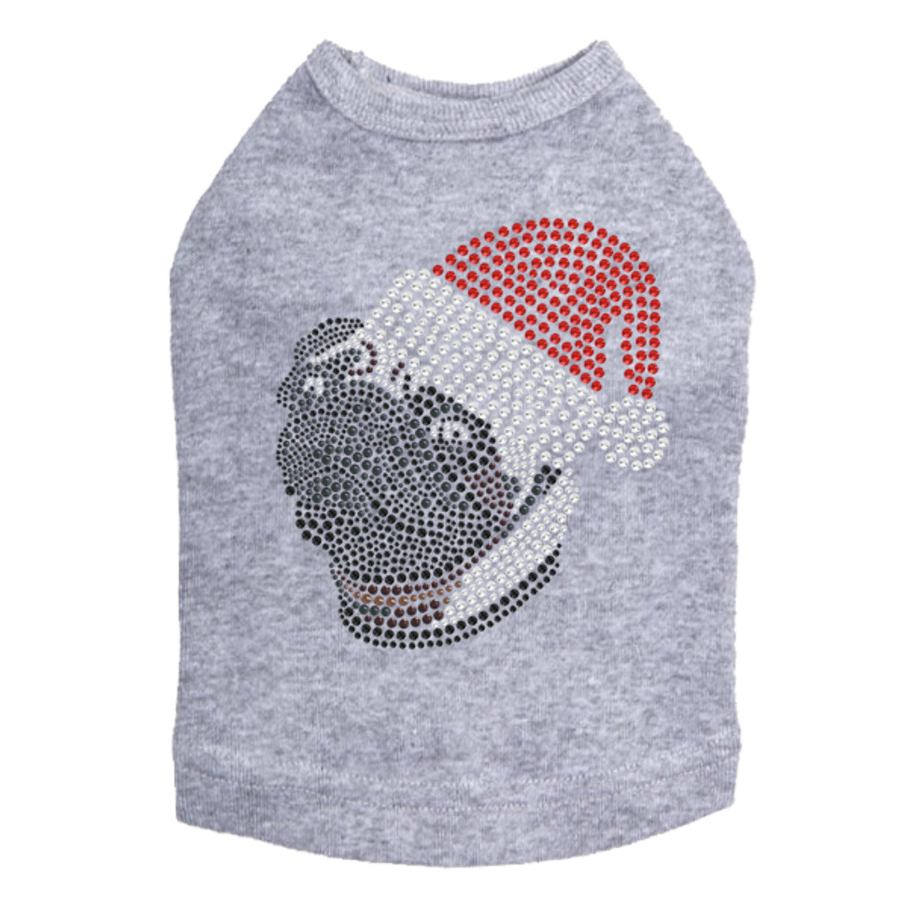 Pug with Santa Hat - Dog Tank