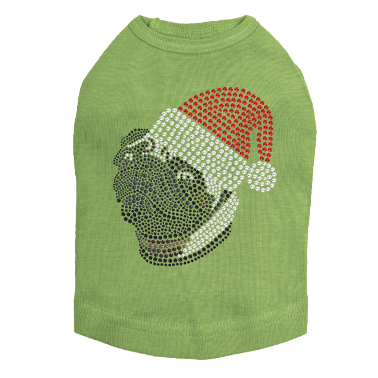 Pug with Santa Hat - Dog Tank