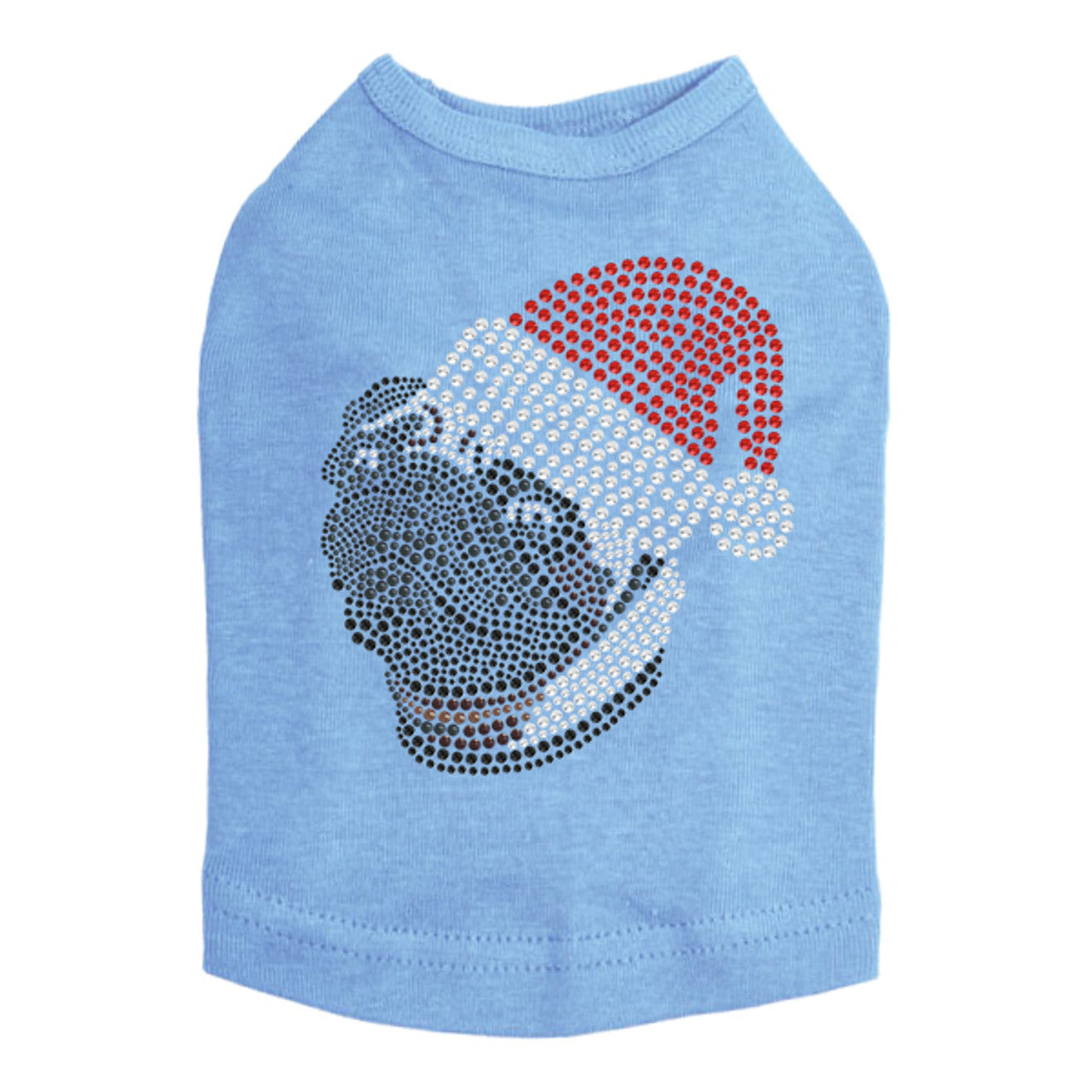 Pug with Santa Hat - Dog Tank